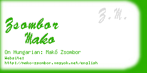 zsombor mako business card
